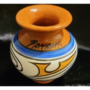 VINTAGE MINIATURE RED CLAY POTTERY VASE "TANAMA" - HARD ITEM TO FIND